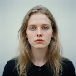 out of focus photorealistic portrait of a beautiful pale young woman by saul leiter, glitches