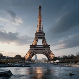 nuclear winter, paris, near future, fantasy, sci - fi, hyper realistic, serene.