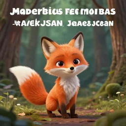 cute cartoon fox in the woods, style of moebius, james jean, mcbess, cinematic, highly detailed, award winning, 8 k photorealistic