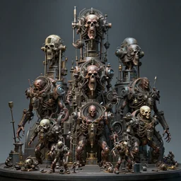 airbrushed deathworld battles of grotesquely large processing machines 1 9 7 1 tiered, stacked, showcased hyper detailed machinery by kelly freas, geof darrow, alex ross, basil gogol fine art masterpiece baked at 3 0 0 f, matte painting, cold lighting, aged with sunlight, award winning horror, photorealistic render, cinematic