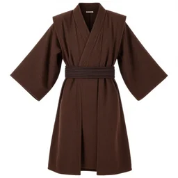 Brown Jedi Robe, intricate detail, new, displayed, product photo, realistic, photoshoot, product, high quality