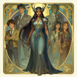 side shot centered painted portrait, maya ali wind sorcerer, art nouveau octane render, warcraft, matte painting concept art, official fanart behance hd artstation by jesper ejsing, by rhads and makoto shinkai and lois van baarle and ilya kuvshinov and rossdraws