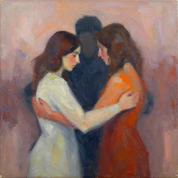 a sense of love and belonging, abstract, oil on canvas