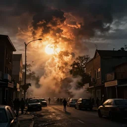 the sun exploded and the earth is completely dark, panic on the streets, found footage