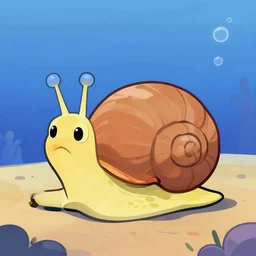cartoon snail, trending on artstation
