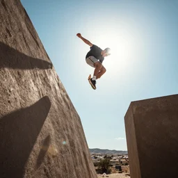 parkouring on the sun