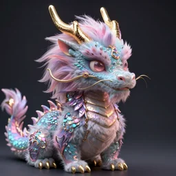 furry fluffy iridescent dragon! by greg rutkowski, trending on artstation, detailed, intricate, elegent, cinematic, 4 k, dramatic lighting