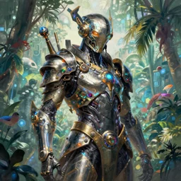 tropical cyberpunk emperor, highly detailed, digital painting, trending on artstation, concept art, sharp focus, illustration, art by artgerm and greg rutkowski and magali villeneuve