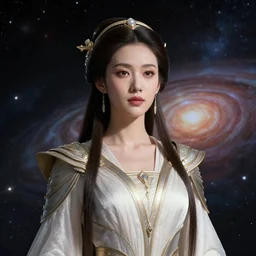 intimate portrait of the powerful empress of the solar system in the style of charlie bowater and in the style of donato giancola. glowing, ornate and intricate linework, sharp focus, depth of field, stunning, dynamic lighting, ultrafine and hyperdetailed.