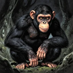 an undead chimpanzee lurking in the shadows by kentaro miura