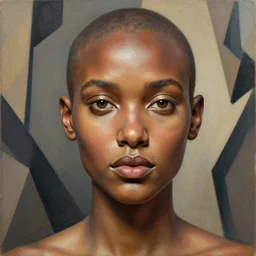 detailed portrait in femininity, realistic face sculpted features, ethnic, exotic, arabic, african, clear eyes, statuesque, warm glowing skin, chiaroscuro, tangible, angular impressionism, arabesque backdrop, contemporary, modern fashion, natural colors, greg rutkowski gaston bussiere craig mullins jc leyendecker