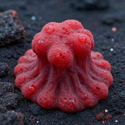 a red volcanic slime