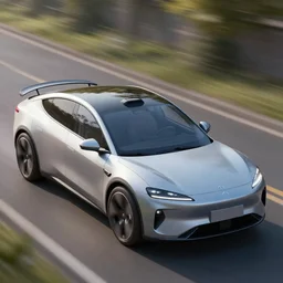 a rode filled with electric car, unreal 5, artstation