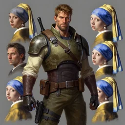 full character half - life 2 team fortress 2 the scout class video game character art portrait not the girl with the pearl earring in the style of half - life 2 team fortress 2 the scout class character design art, painting by gaston bussiere, katsuya terada, nc wyeth, greg rutkowski, craig mullins, vermeer, frank frazetta, mucha, tom of finland, trending on artstation