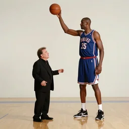 danny devito playing tim duncan in a biopic film, basketball, wide shot
