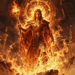 the lord of fire, artstation hall of fame gallery, editors choice, #1 digital painting of all time, most beautiful image ever created, emotionally evocative, greatest art ever made, lifetime achievement magnum opus masterpiece, the most amazing breathtaking image with the deepest message ever painted, a thing of beauty beyond imagination or words