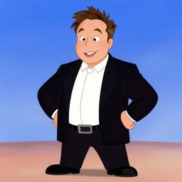 a disney animation of elon musk
