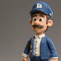 beautifully rendered, masterpiece, caricature, claymation, luis guzman as luigi,