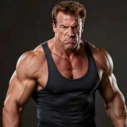 angry muscular man sylvester stalone in as a phineas and ferb character