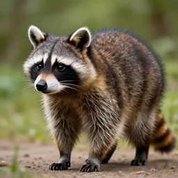 profile of an racoon!!! bear!! hybrid, bold natural colors, masterpiece, trending on artstation, photograph