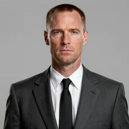 forrest gump as agent smith from the matrix, hyper realistic, digital art