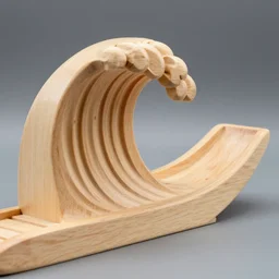 wooden tzunami wave