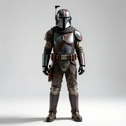 elderly space bounty hunter, studio photography, full body, standing, isolated on a pure white background, centered, whole figure in frame, sharp focus, studio lighting