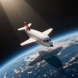 Fumo toys flying on Earth orbit