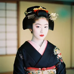 Portrait Photograph of a Japanese Geisha Fujicolor Natura 1600