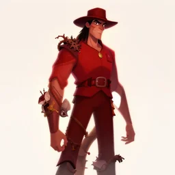 red on red dead vines and human hybrid, realistic illustration, disney concept art, backlit, intricate, indie studio, fantasy, rim lighting, pastel shades, powerful, emotional, powerful, epic composition, noise, texture,