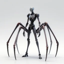 male cyborg character with pointy long extended limbs, spider legs spider legs many legs fnaf, scifi, fantasy, horrific monster character, extremely long limbs, creepy, intricate details, octane render, digital painting, artstation, concept art, sharp focus, illustration digital painting, art by wlop