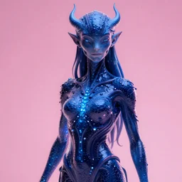 a xanathar made of bioluminescence slimy skin, fantasy, elegant, crisp 8 k line art, digital painting, artstation, unreal engine, octane render, emissive lighting, concept art, matte, sharp focus, hyper realistic lighting, illustration, deep royal blue and pink color scheme, art by shintaro kago