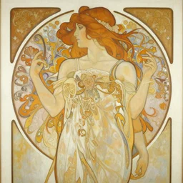a streamline moderne painting in the style of donato giancola, and in the style of charlie bowater, and in the style of alphonse mucha. symmetry, smooth, sharp focus, semi - realism, intricate detail.