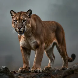 stunning concept art of a menacing cougar