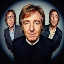 Paul McCartney portrait, kim jung gi style, Greg Rutkowski, Zabrocki, Karlkka, Jayison Devadas, trending on Artstation, 8K, ultra wide angle, zenith view, pincushion lens effect