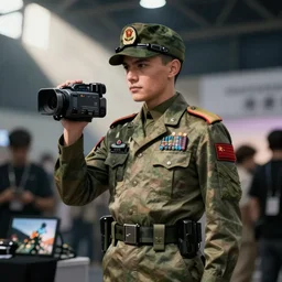 hot topic anime convention, military fashion cosplay, camcorder vhs footage