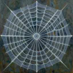translucent web made of beautiful organic voronoi and venation patterns, glazing, oil painting by sargent