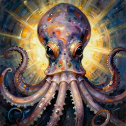 portrait of a squid face cthulhu by greg rutkowski in the style of egon schiele