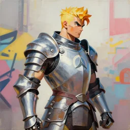 greg manchess portrait painting of fully armored shonen lobo as overwatch character, medium shot, asymmetrical, profile picture, organic painting, sunny day, matte painting, bold shapes, hard edges, street art, trending on artstation, by huang guangjian and gil elvgren and sachin teng