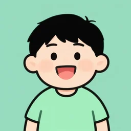 simple cartoon image of a overly outgoing guy