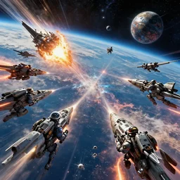 photo of an epic scale space battle