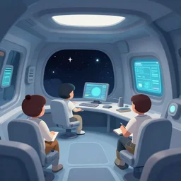inside a spaceship, from a space themed point and click 2D graphic adventure game, made in 1999, high quality graphics