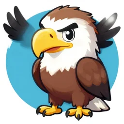 cartoon portrait of an eagle