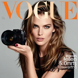 a beautiful professional photograph by herb ritts and ellen von unwerth for the cover of vogue magazine of a beautiful and unusually attractive female fashion model looking at the camera in a flirtatious way, zeiss 5 0 mm f 1. 8 lens