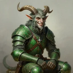 close up painting of a grinning young man satyr with horns in green refined deciduous elf armour, bard character design from the the witcher 3 : wild hunt, decorated, intricate, elegant, highly detailed, digital painting, artstation, concept art, smooth, sharp focus, illustration, art by artgerm and greg rutkowski and alphonse mucha, 8 k