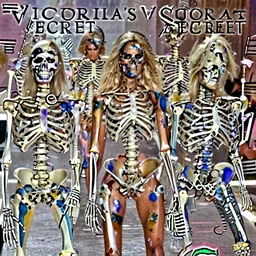 victoria's secret runway show models are actual skeletons