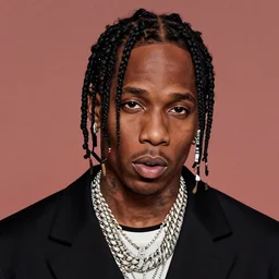 Travis Scott, artwork by Antón Semenov,