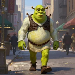 Shrek walking in New york streets, digital painting, artstation, concept art, donato giancola, Joseph Christian Leyendecker, WLOP, Boris Vallejo, Breathtaking, 8k resolution, extremely detailed, beautiful, establishing shot, artistic, hyperrealistic, octane render, cinematic lighting, dramatic lighting, masterpiece, light brazen, extremely detailed
