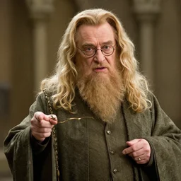film still of Danny DeVito as Albus Dumbledore in Harry Potter