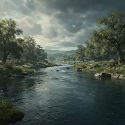 a cinematic view of siofra river, elden ring